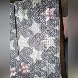King size quilted pillow shams with stars